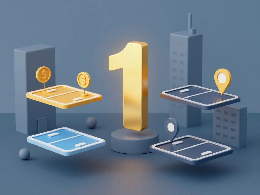 Metaphore visuelle de la rentabilité pour achat d'une place de parking