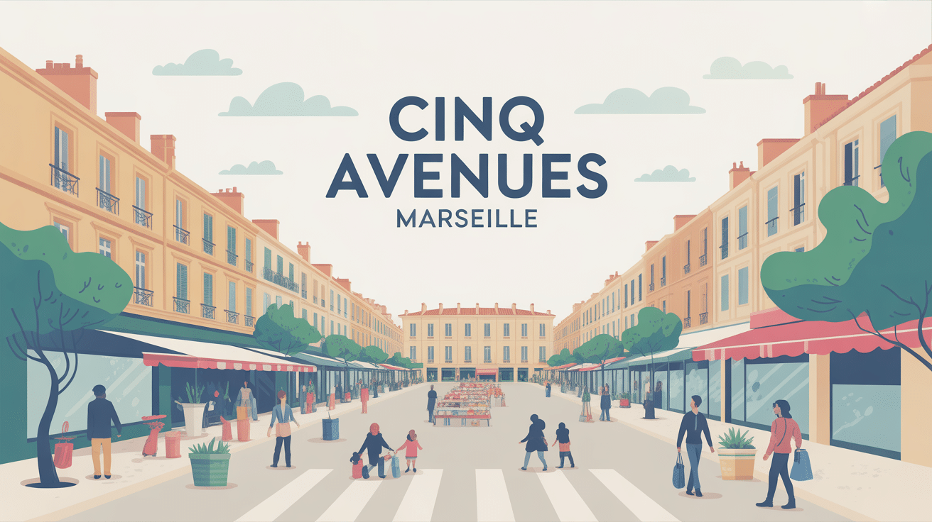 Illustration quartier Cinq Avenues Marseille