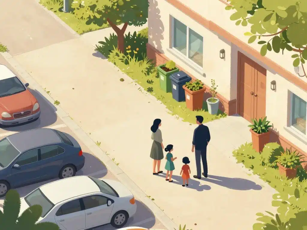 organisation bon usage cour commune entre 2 maisons