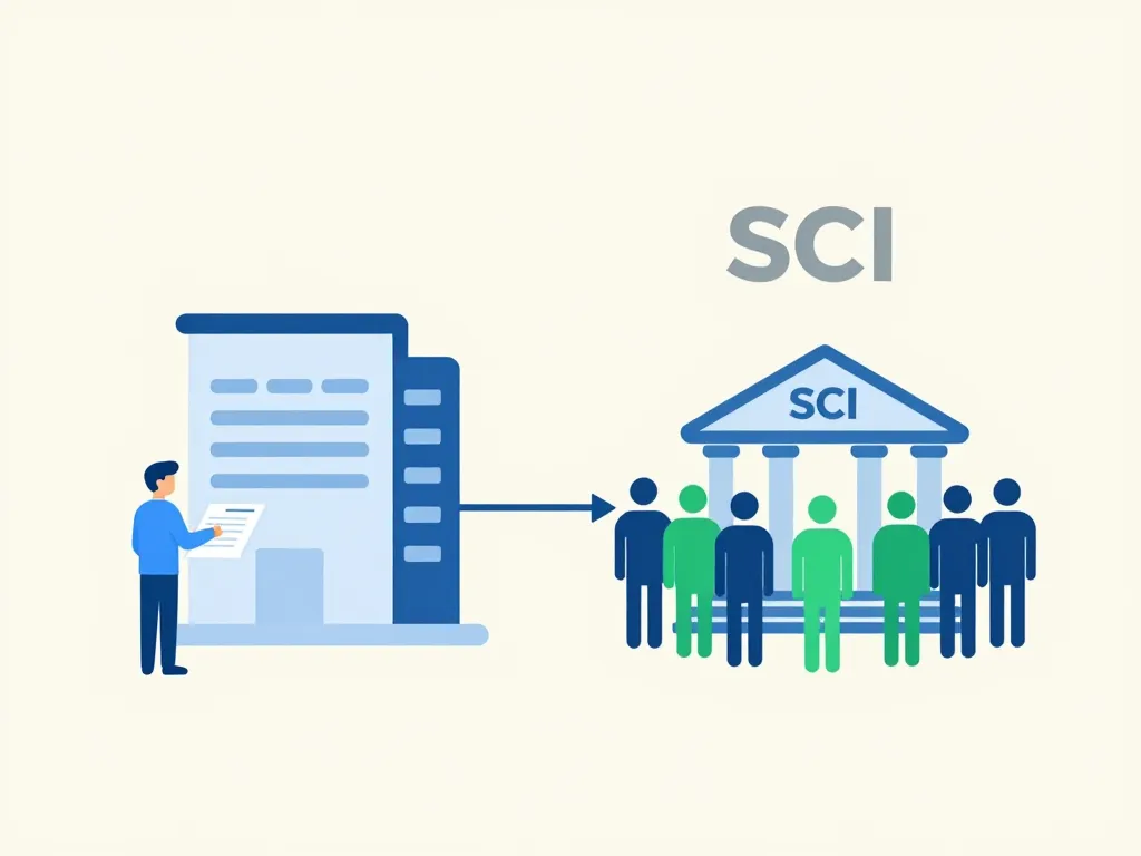 Schéma differences credit immobilier pour une sci
