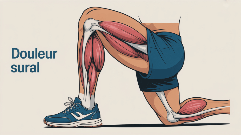 Douleur sur al mollet vue anatomique