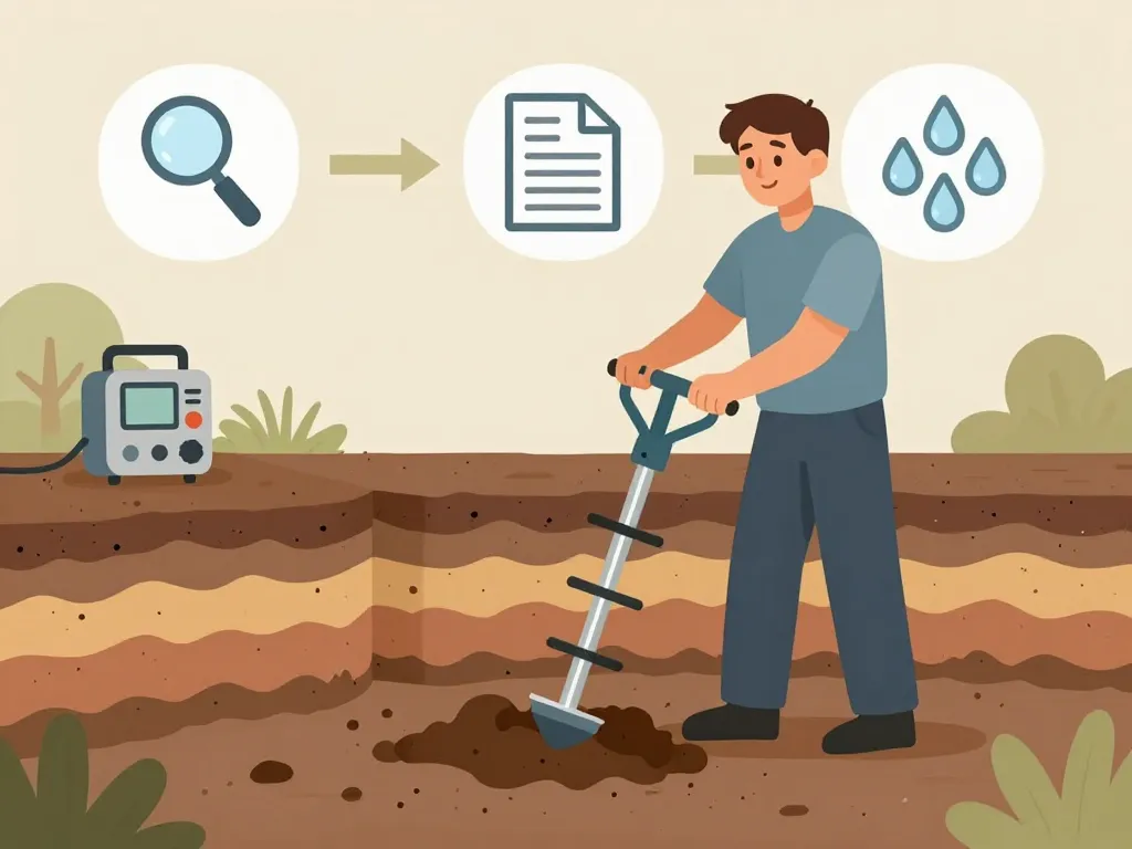 etude de sol assainissement methode sondage terrain
