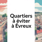 Vue stylisée Évreux quartier à éviter zones contrastées