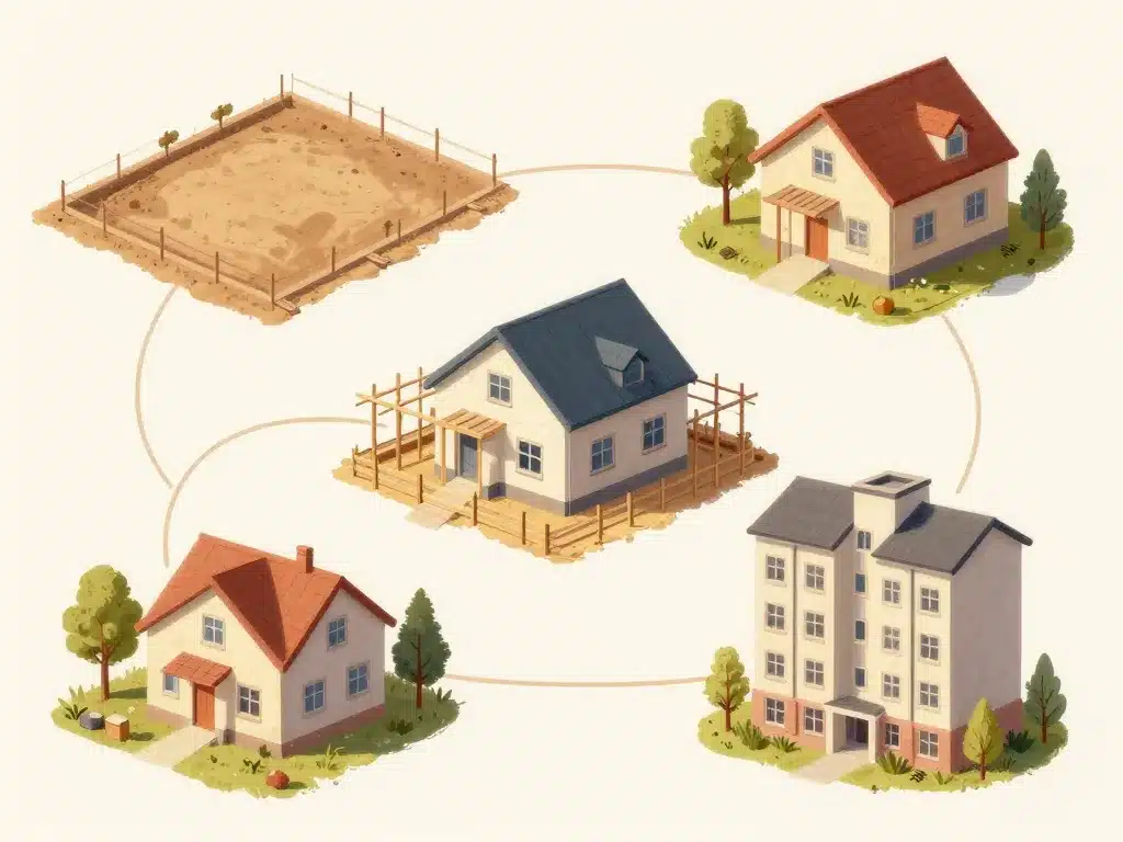 illustration frais de notaire sur construction neuve selon type terrain