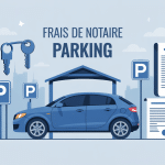illustration frais de notaire sur parking achat garage