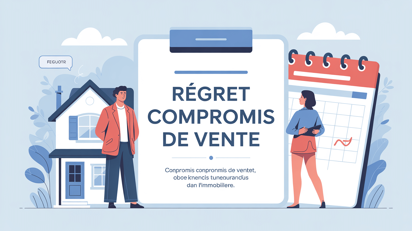 j'ai signé un compromis de vente mais je regrette illustration conceptuelle sobre
