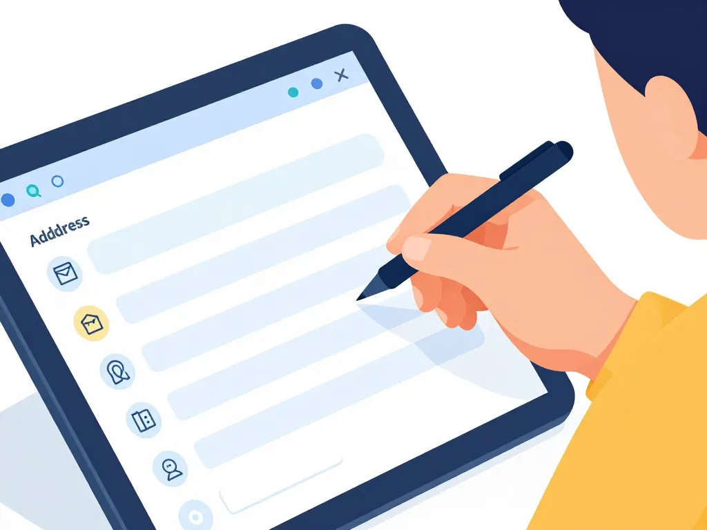 formulaire libellé adresse interface utilisateur