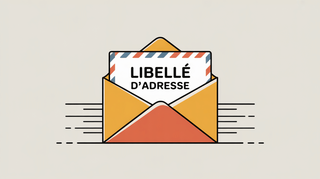 illustration libellé adresse contexte administratif postal