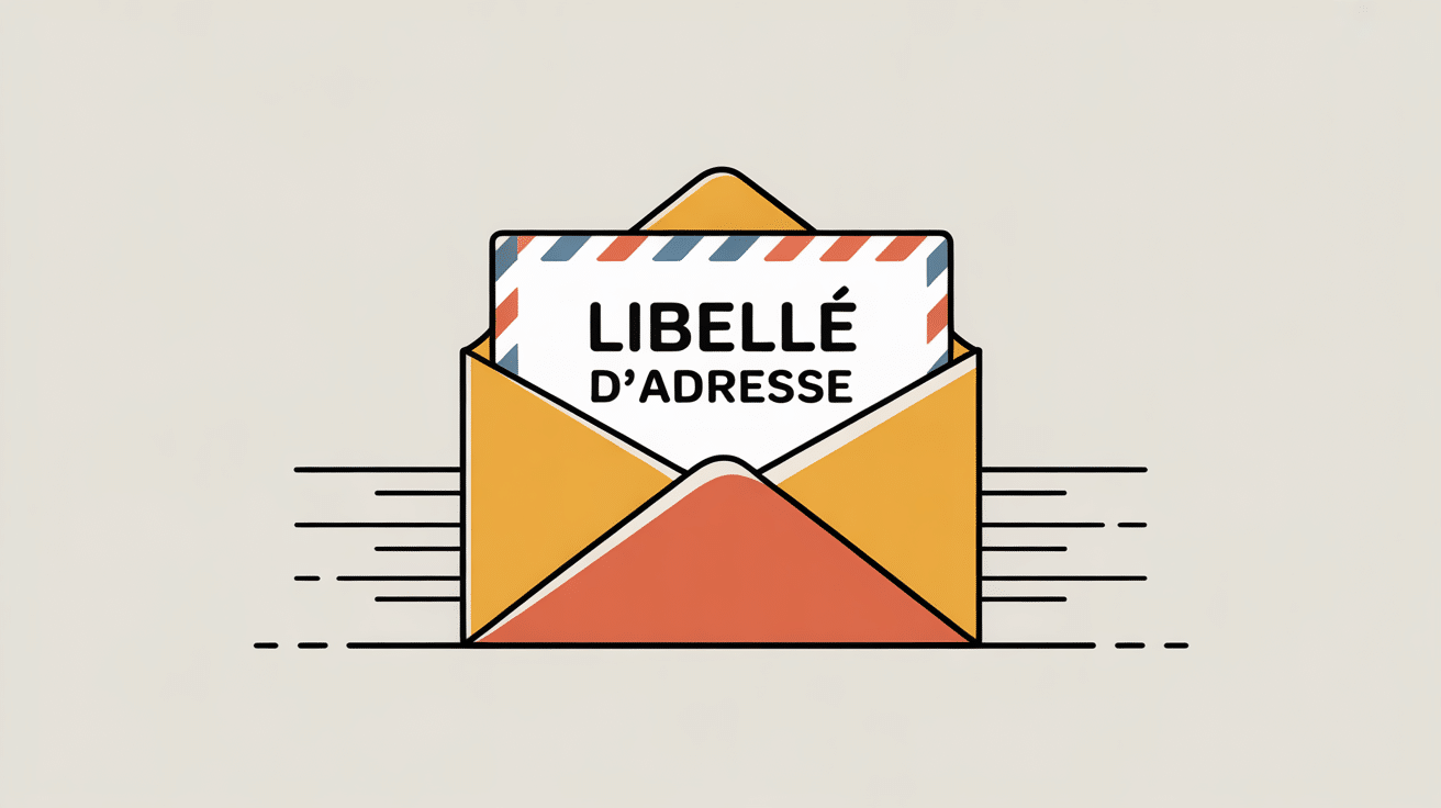 illustration libellé adresse contexte administratif postal