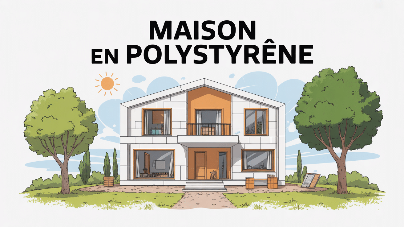 illustration concept construction maison en polystyrène prix