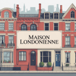 illustration façade maison londonienne typique