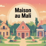 Illustration maison mali styles traditionnels et modernes