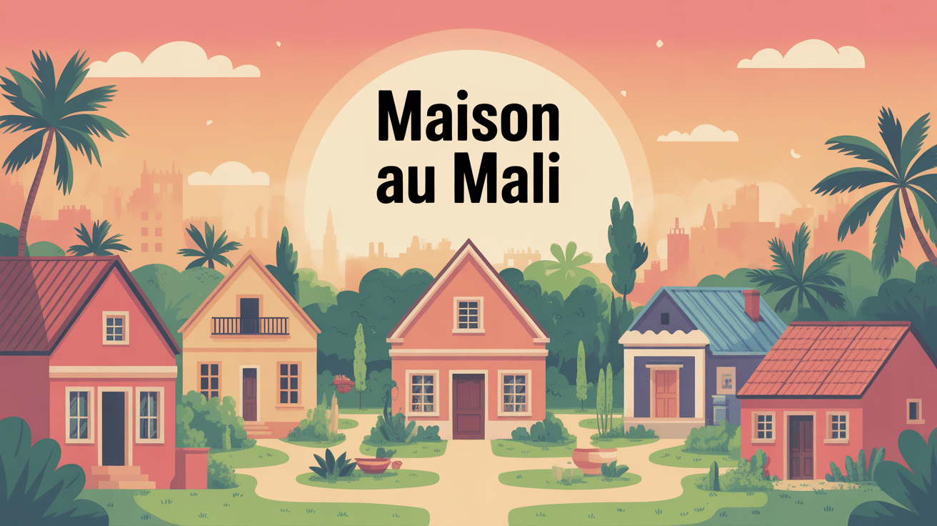 Illustration maison mali styles traditionnels et modernes