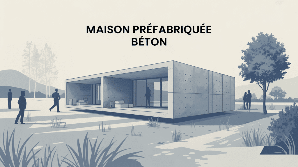 maison préfabriquée béton inconvénients vue d'ensemble modulaire