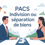 Illustration choix pacs indivision ou séparation de biens