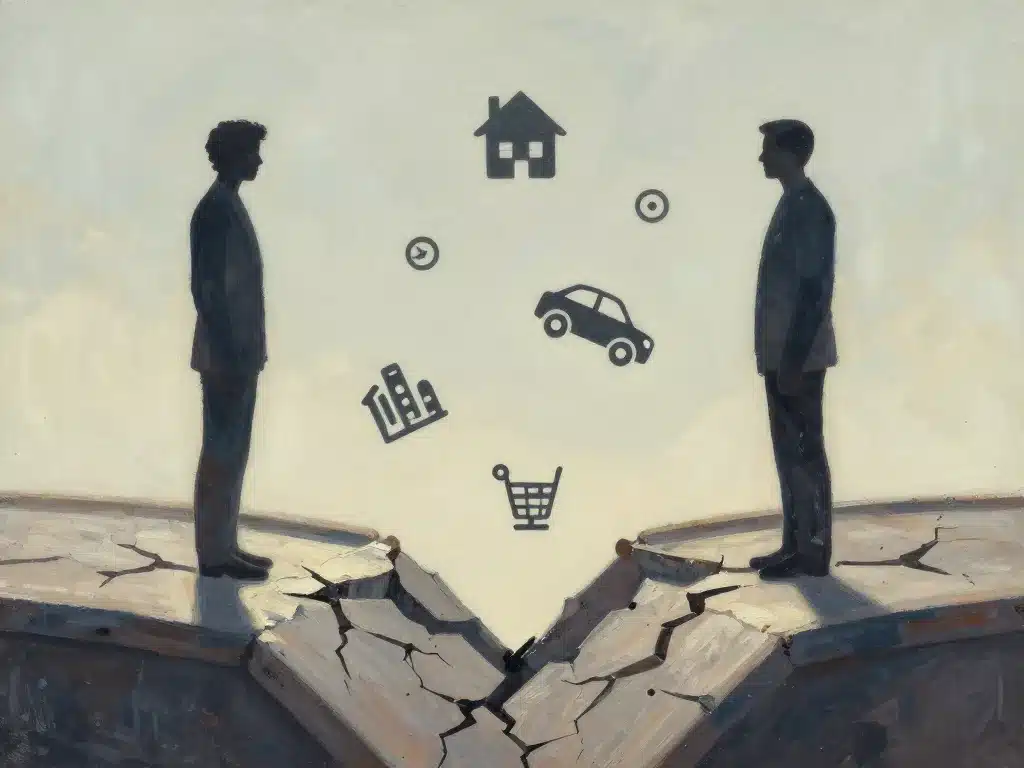 Rupture pacs indivision ou séparation de biens partage biens