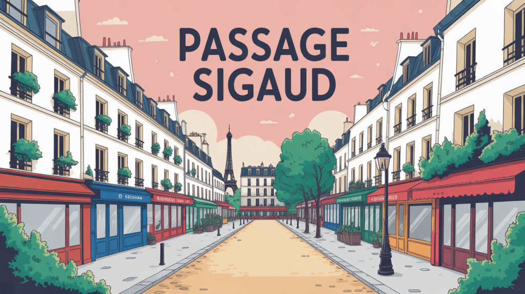 illustration passage sigaud ambiance village paris 11e