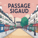 illustration passage sigaud ambiance village paris 11e