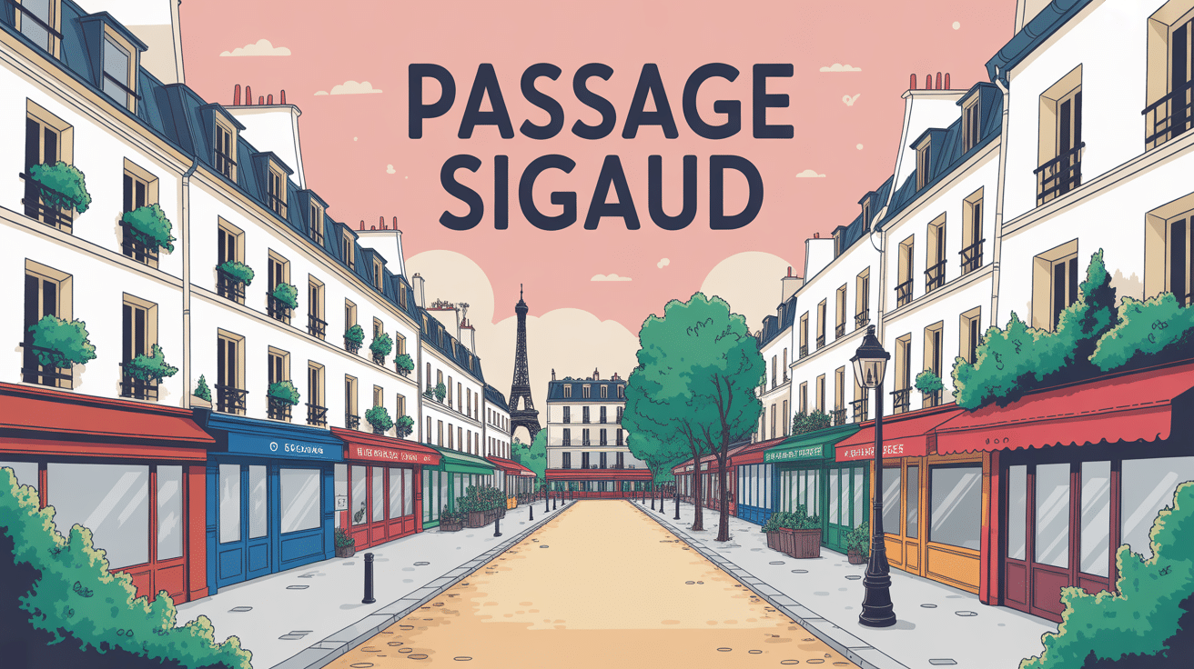 illustration passage sigaud ambiance village paris 11e