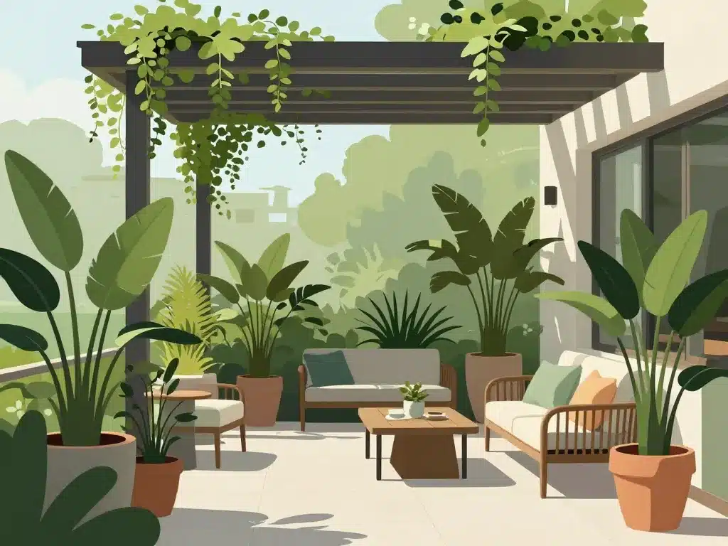 perte d'intimité vue plongeante terrasse bulle privée plantes