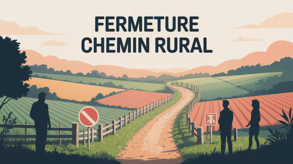 peut-on fermer un chemin rural illustration vectorielle décision mairie