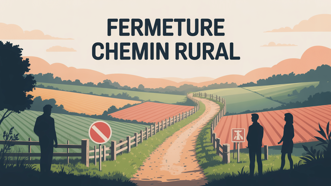 peut-on fermer un chemin rural illustration vectorielle décision mairie