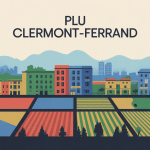 Plan local d’urbanisme Clermont Ferrand illustration vectorielle