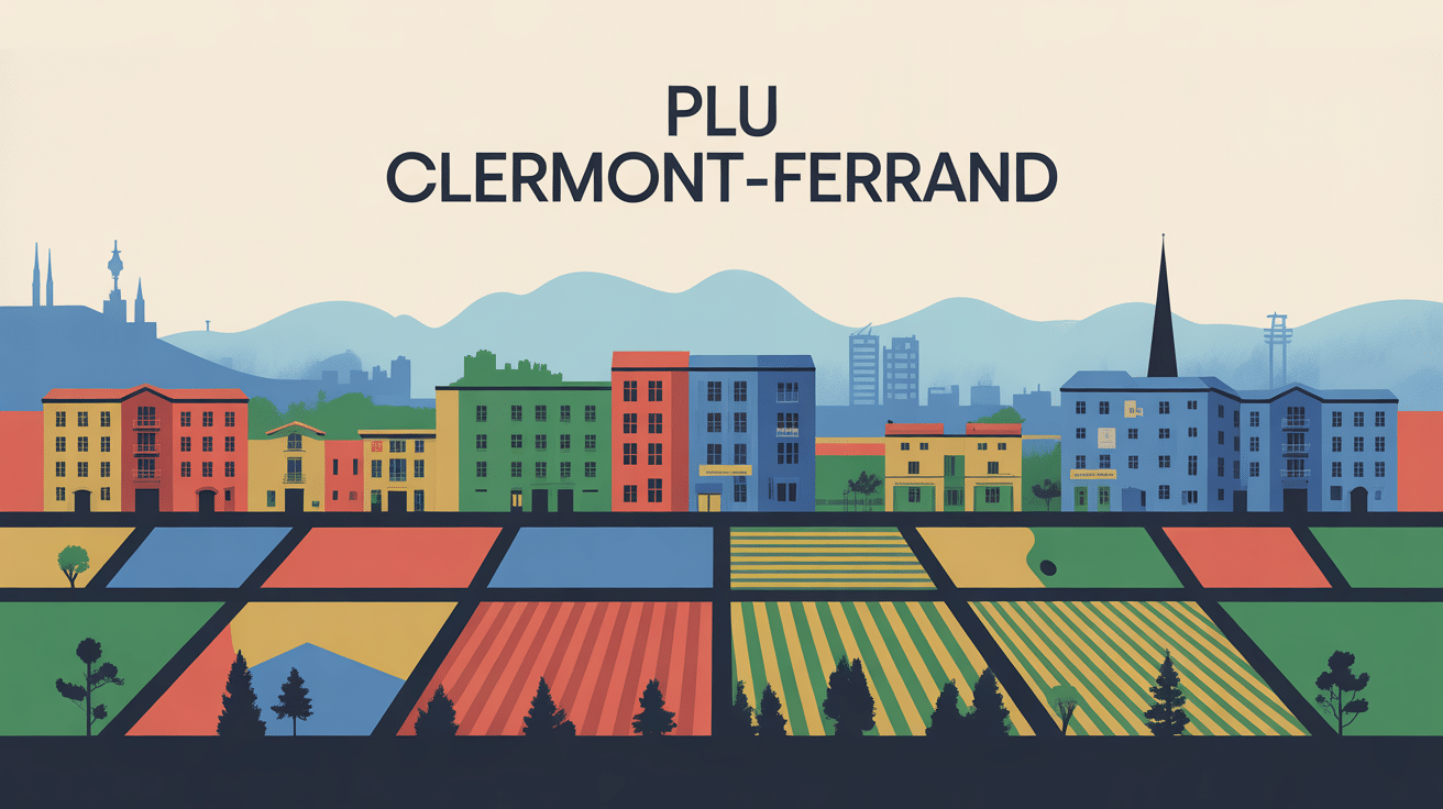 Plan local d’urbanisme Clermont Ferrand illustration vectorielle