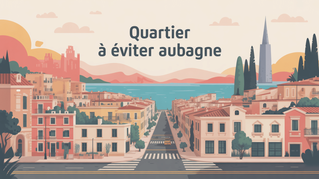 illustration quartier à éviter à aubagne ville méditerranéenne