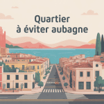 illustration quartier à éviter à aubagne ville méditerranéenne