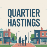 vue stylisée quartier hastings ambiance résidentielle