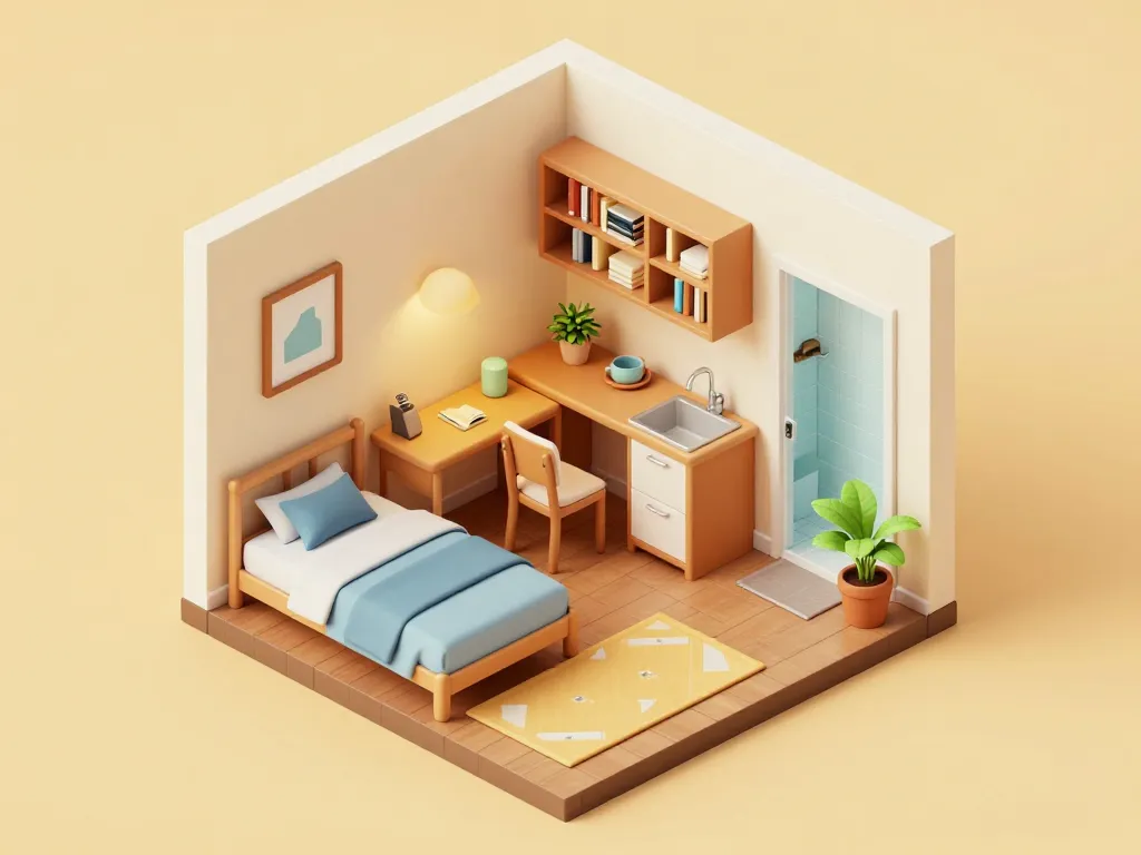 Intérieur studio rouffignac bagnolet logement étudiant