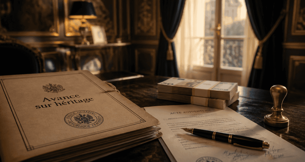 avance sur héritage montant maximum dossier notaire