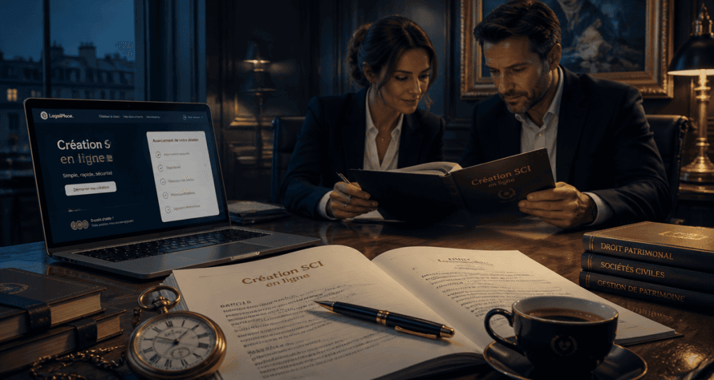 création sci en ligne couple examine dossier