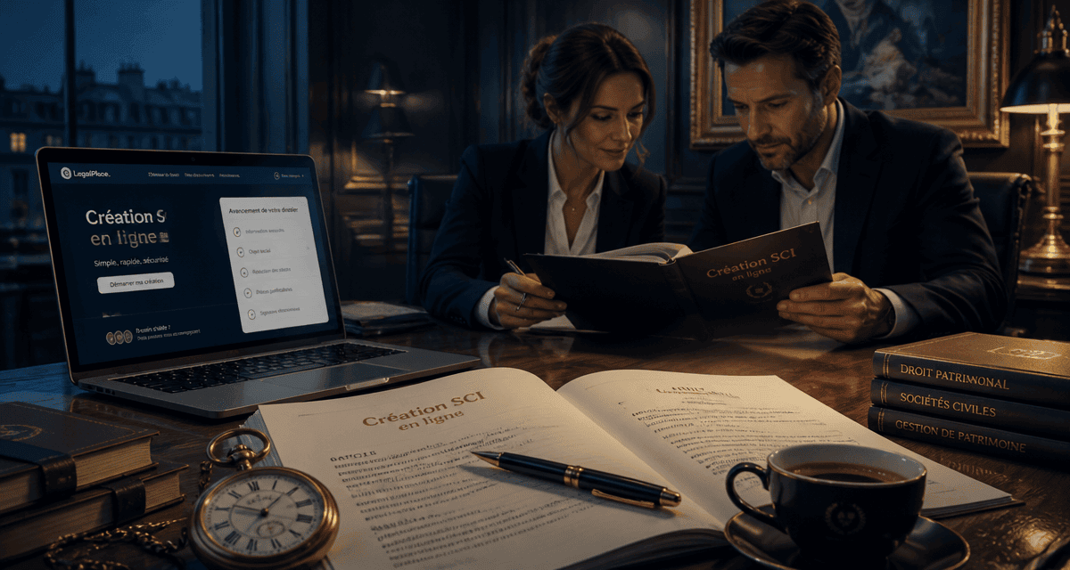 création sci en ligne couple examine dossier