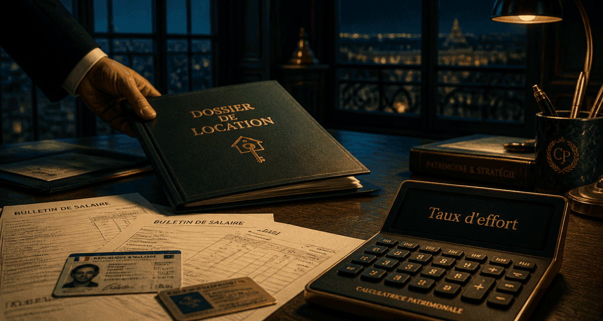 dossier de solvabilité sur bureau avec documents