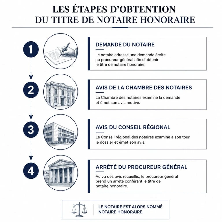 Procédure d'obtention du titre de notaire honoraire en France