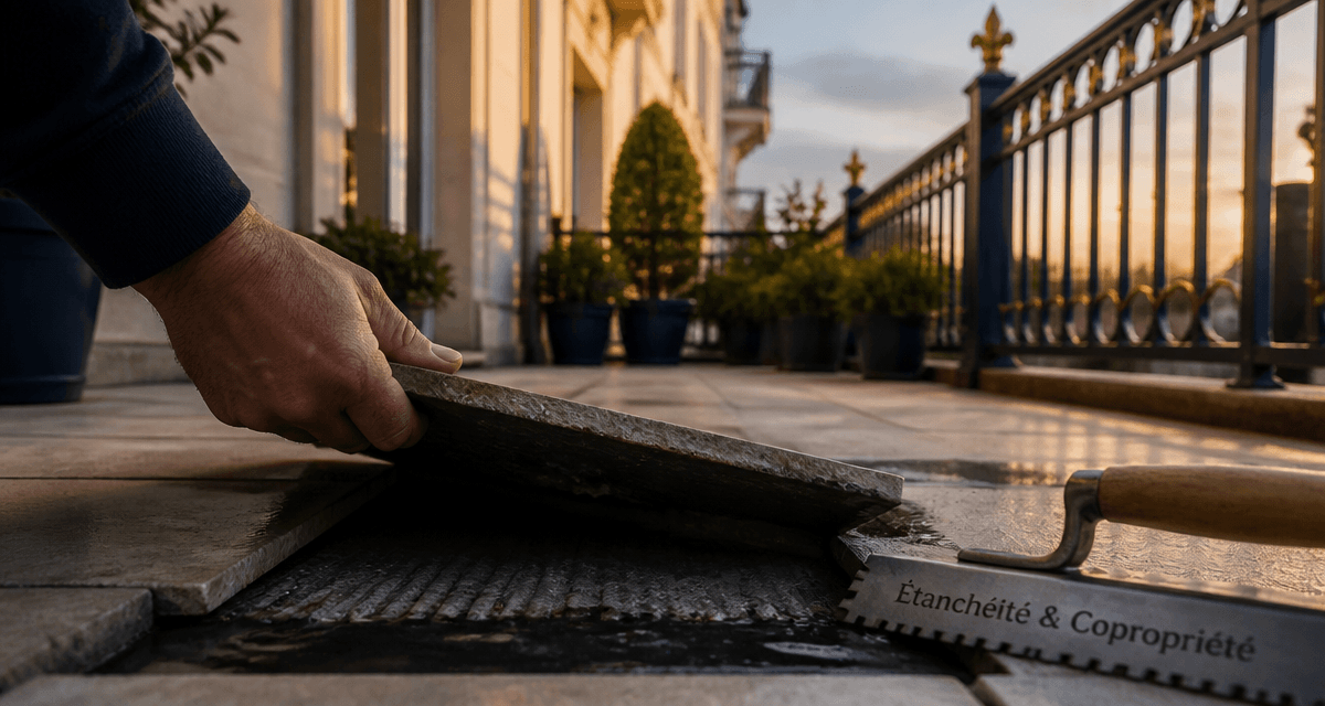 étanchéité terrasse privative copropriété carrelage membrane