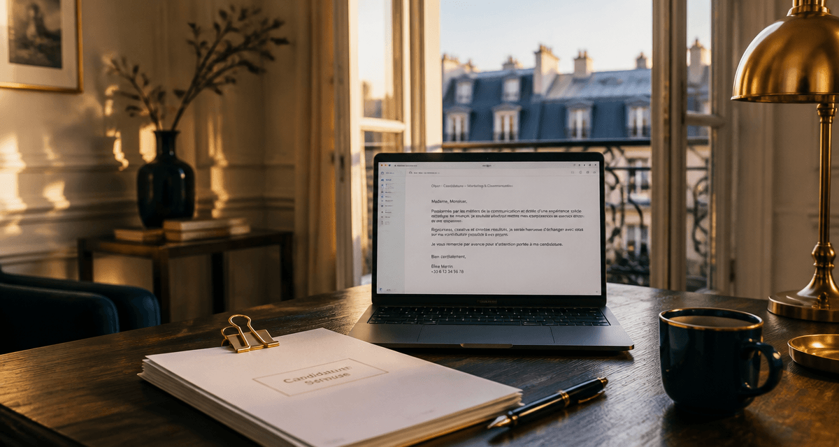 exemple mail après visite appartement sur ordinateur