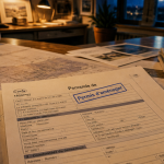 cerfa permis d'aménager sur bureau d'architecte