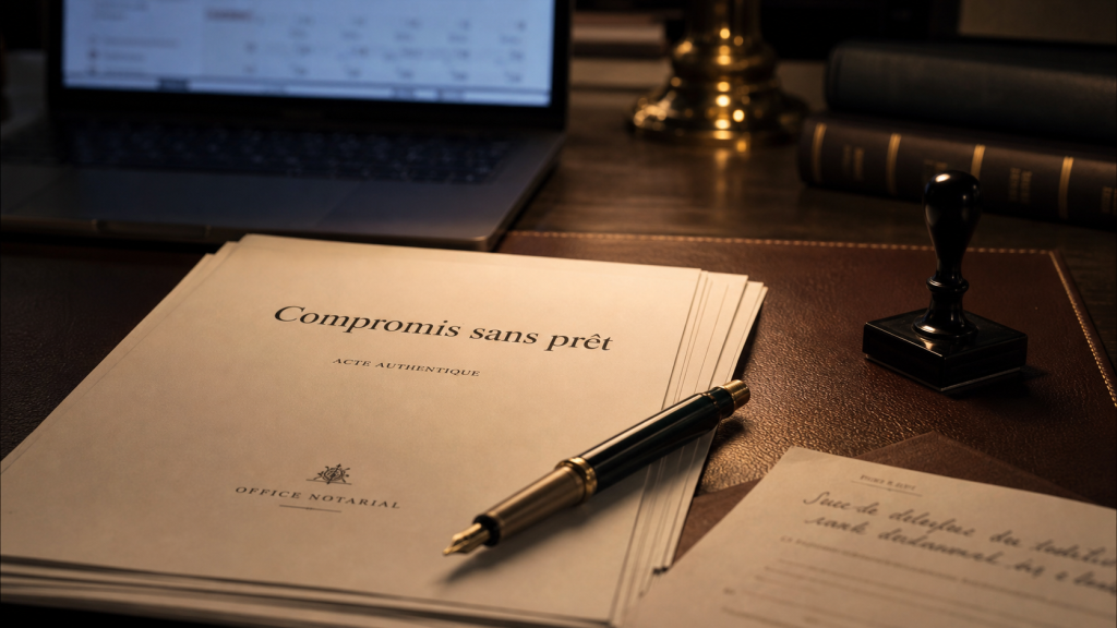 Compromis de vente sans emprunt : documents de notaire