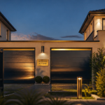 maison mitoyenne par le garage moderne vue jardin
