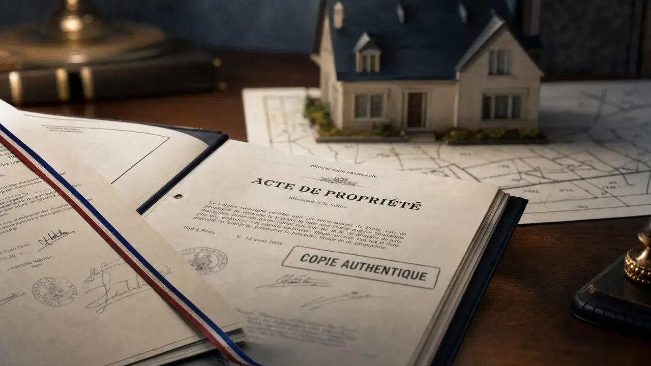 Acte de propriété maison : copie authentique notaire, 6 à 8 mois