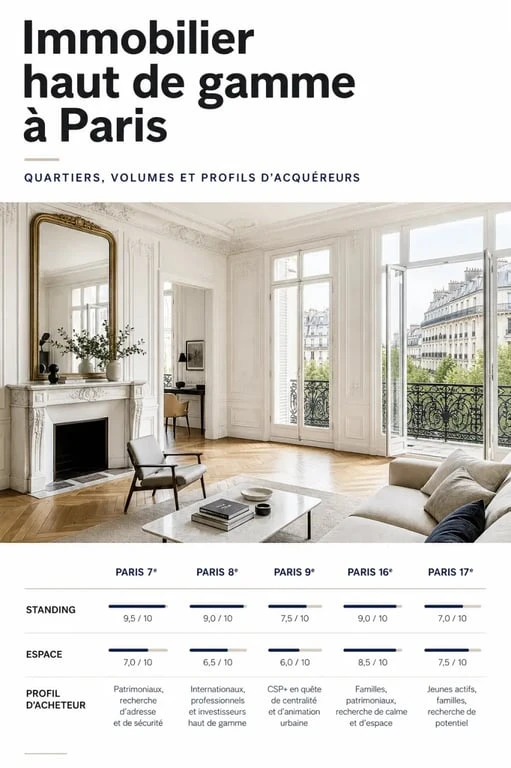 Acheter appartement haussmannien Paris : illustration éditoriale des marqueurs d’un vrai haussmannien et des quartiers à privilégier