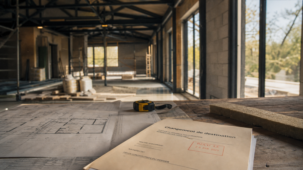 Hangar aménagé en maison : dossier changement de destination et PLU