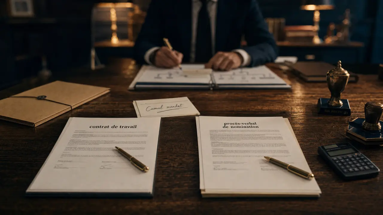 Mandat social et contrat de travail : documents pour cumul protégé