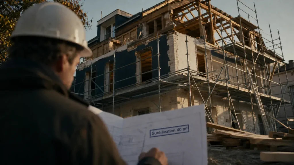 Prix surélévation maison 40 m² : 72 000 à 140 000 € selon la technique et l’état de la maison