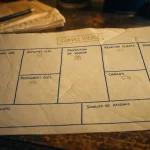 Business model canvas vierge en 9 blocs, modèle économique