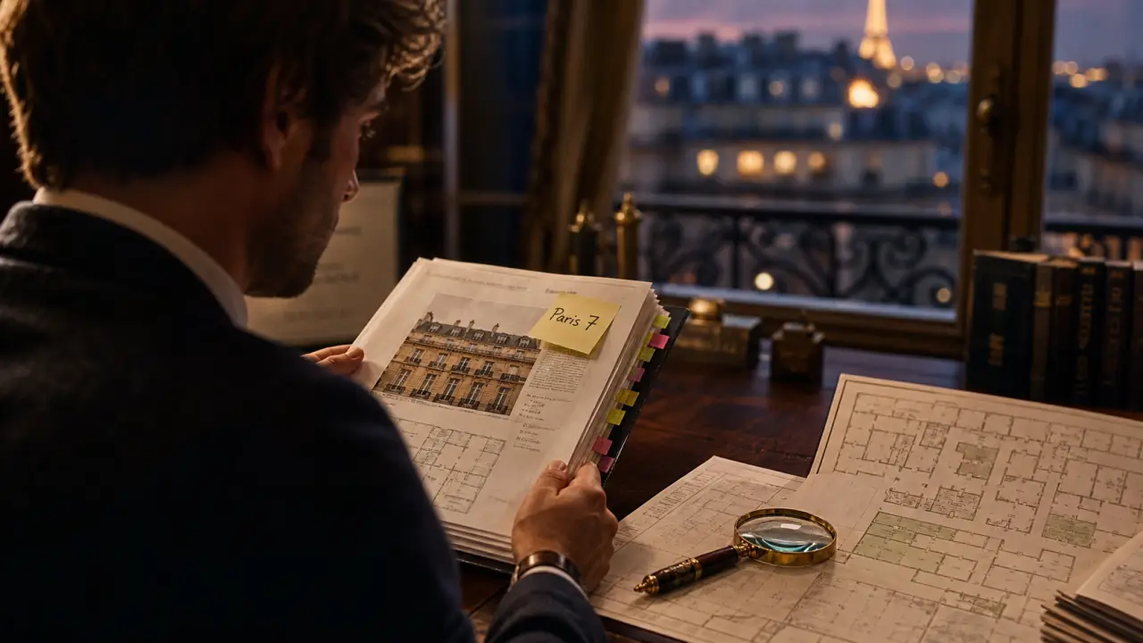 Chasseur immobilier paris 7 : dossier off-market et plan