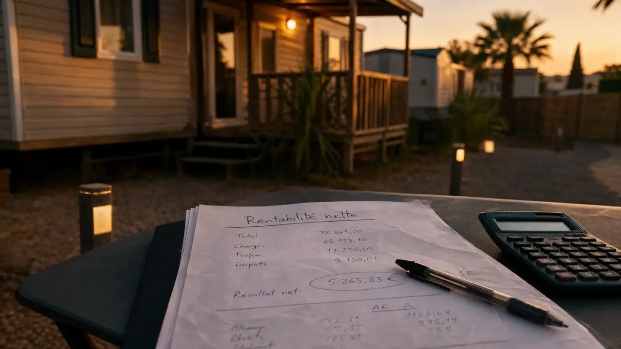 Investissement mobil home : rentabilité selon parcelle et saison